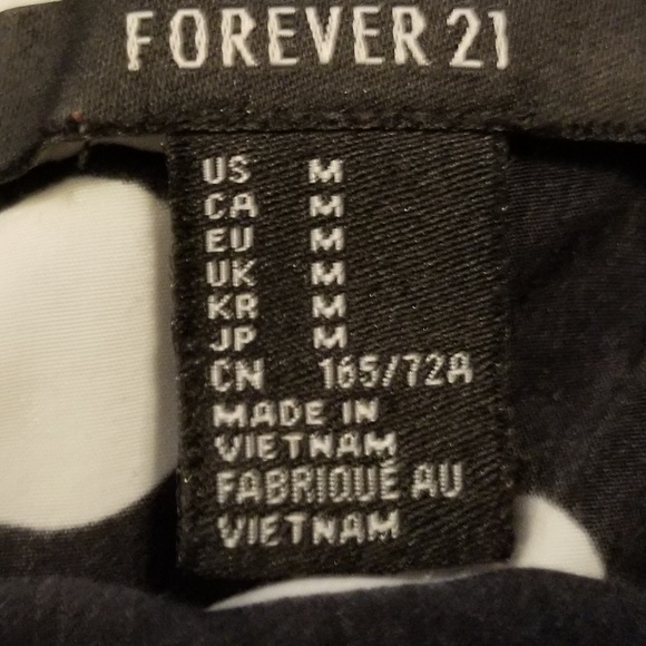 Forever 21 Black & White Polka Dot Skirt Short M - Picture 4 of 4